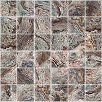 Мозаика Brouni коричневый, 30x30 9,5 мм