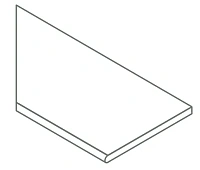 Доп Элемент Авангард сильвер Бортик Закруглённый Левый структур 30x120 20 мм арт. 620090001168