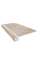 Ступень Light Brown Set Steptrade KA03 Комплект прямоугол бортик с насечками + Подступенок мат 33x120 арт. 34957