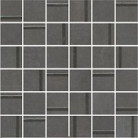 Мозаика Гварди 1 антрацит обрезной мат 30x30 9 мм арт. MM13132