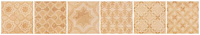 Декор Arezzo Varese Mix Crema мат, 15,1x15,1 14 мм