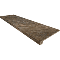 Ступень Dark Brown BR04 прямоугол бортик без насечек + Подступенок мат 33x120 арт. 67325