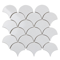 Мозаика Fan Shape White Glossy BF1911, 29,3x27,4 6 мм