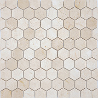 Crema Marfil MAT hex 18x30x6. Мозаика (28,5x30,5)
