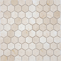 Мозаика Crema Marfil MAT hex 18x30x6 мат, 28,5x30,5 6 мм